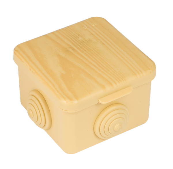 Коробка распределительная КМР-030-036 пылевлагозащитная, 4 мембранных ввода (65x65x50) светлое дерево EKF PROxima