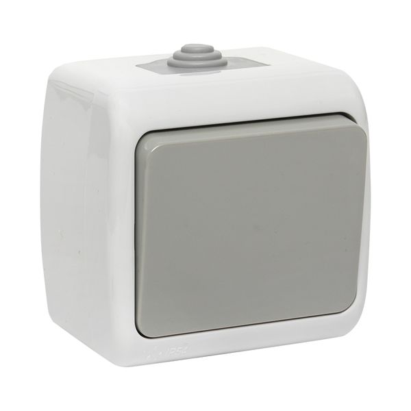 Мурманск Выключатель 1-клавишный 10А IP54 серый EKF