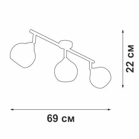 Потолочная люстра Vitaluce V4313-0/3PL