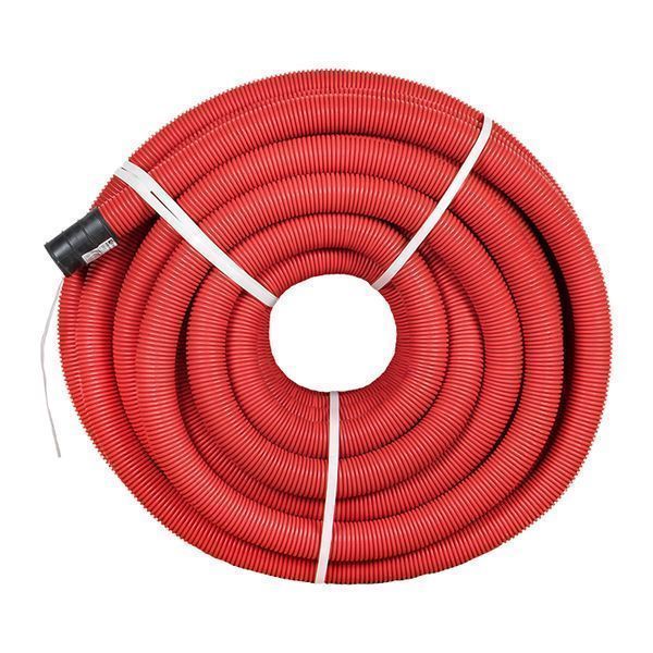 Труба гофр. двустенная ПНД/ПНД гибкая с протяжкой d63 мм (50 м) красная EKF-Plast