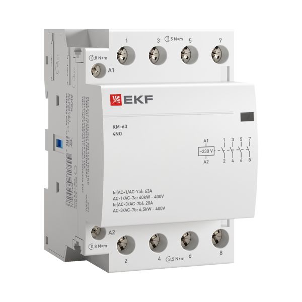 Контактор модульный КМ 63А 4NO 230В АС (3 мод.) PROXIMA EKF