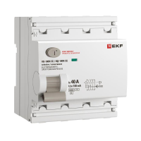 Выключатель дифференциального тока ВД-100N (S) 4P 40А 100мА тип AC эл-мех 6кА PROXIMA EKF