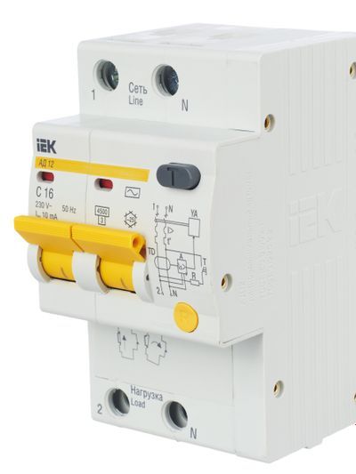 KARAT Дифференциальный автомат АД12 2P 16А 10мА тип AC IEK