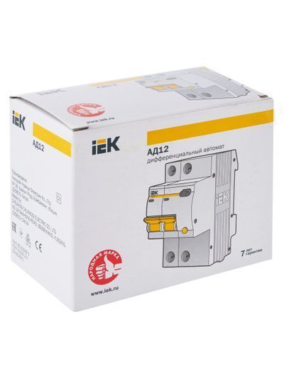 KARAT Дифференциальный автомат АД12 2P 6А 10мА тип AC IEK