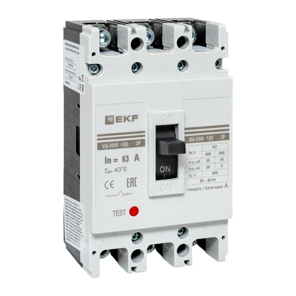 Выключатель автоматический ВА-99М 100/63А 3P 35кА EKF