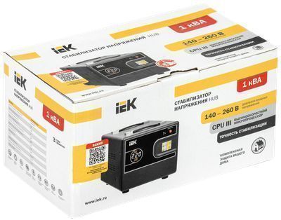 Стабилизатор напряжения переносной HUB 1кВА IEK
