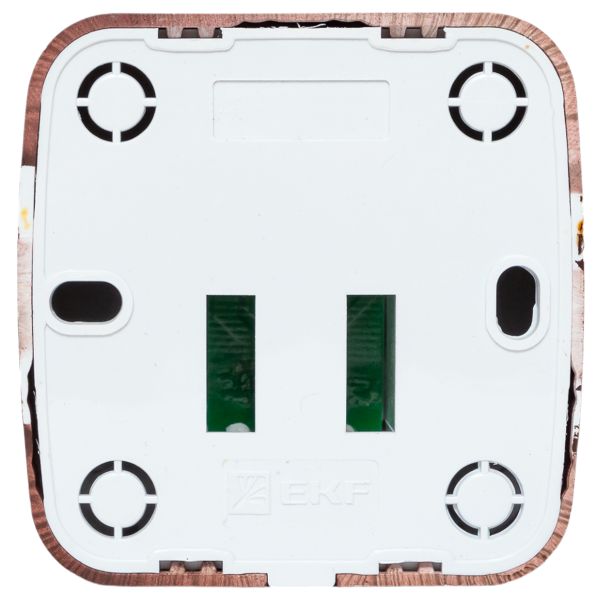 Розетка RJ-45 1-местная ОП Минск, 1А, 120В, тёмное дерево EKF