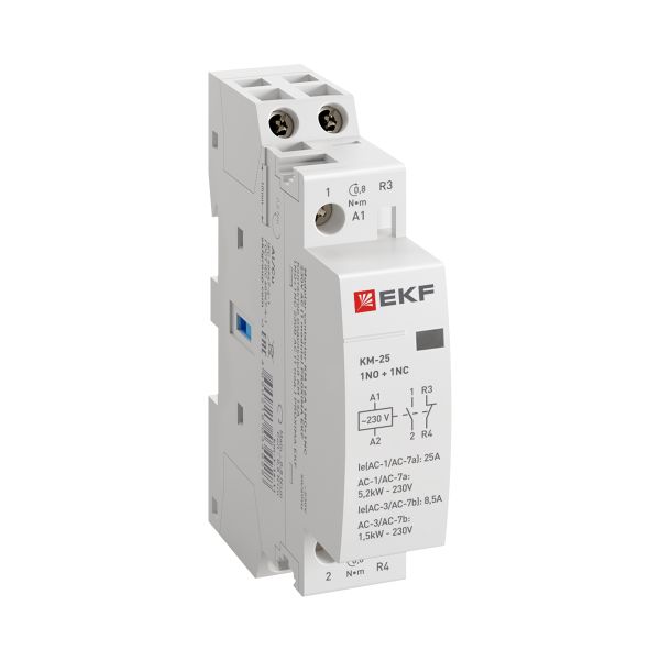 Контактор модульный КМ 25А 1NO+1NC 230В АС (1 мод.) PROXIMA EKF