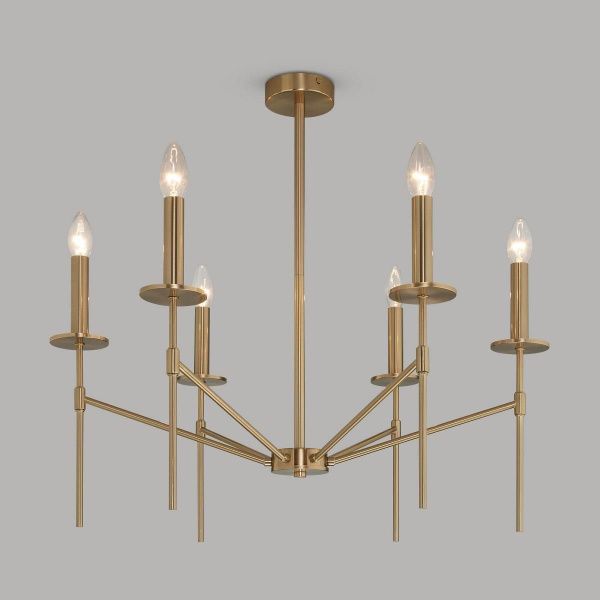 Подвесная люстра Eurosvet Anders 60142/6 латунь