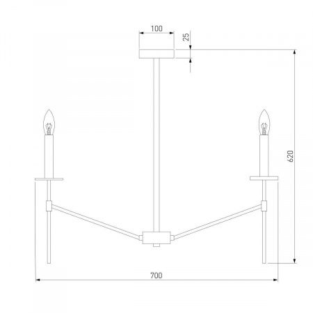 Подвесная люстра Eurosvet Anders 60142/6 латунь