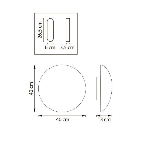 Светильник настенно-потолочный 8W 640Lm 3000K, белый Genova Lightstar 610646