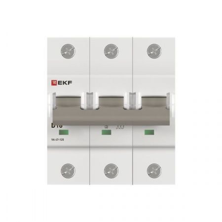Автоматический выключатель ВА 47-125 3P 16А (D) 15кА PROXIMA EKF