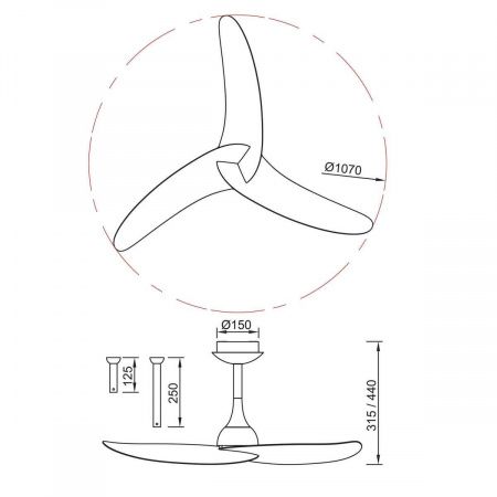 Люстра-вентилятор Mantra IPANEMA III 9042