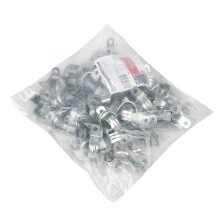 Скоба металлическая двухлапковая d25-26 мм (100 шт) EKF PROxima