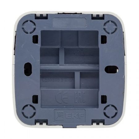 Минск Выключатель 1-клавишный ОП 10А белый EKF Basic