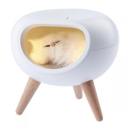 Светильник-ночник ЭРА Котик белый NLED-467-1W-W Б0052814