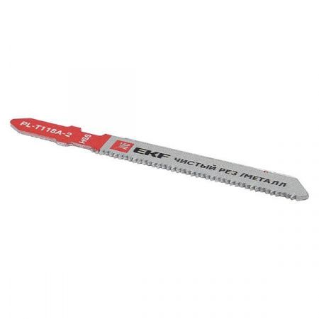 Пилки для электролобзика прямые T118A (чистовой рез по металлу)(HSS)(2 шт) EKF Expert