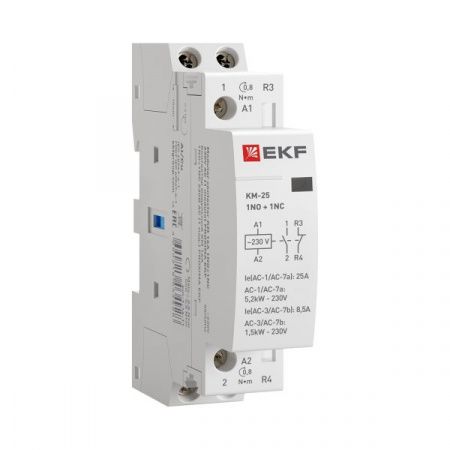 Контактор модульный КМ 25А 1NO+1NC 230В АС (1 мод.) PROXIMA EKF