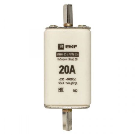 Плавкая вставка ППН-33 160/ 20А габарит 00 EKF