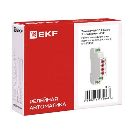 Реле времени (2 регулир. порога времени 2 исп. конт.) RT-2C EKF PROxima