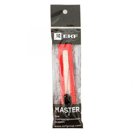 Нож с сегментированным лезвием 18 мм НСМ-20 EKF Master