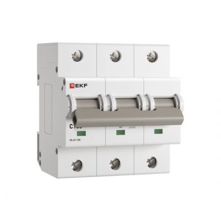 Автоматический выключатель ВА 47-125 3P 100А (C) 15кА PROXIMA EKF