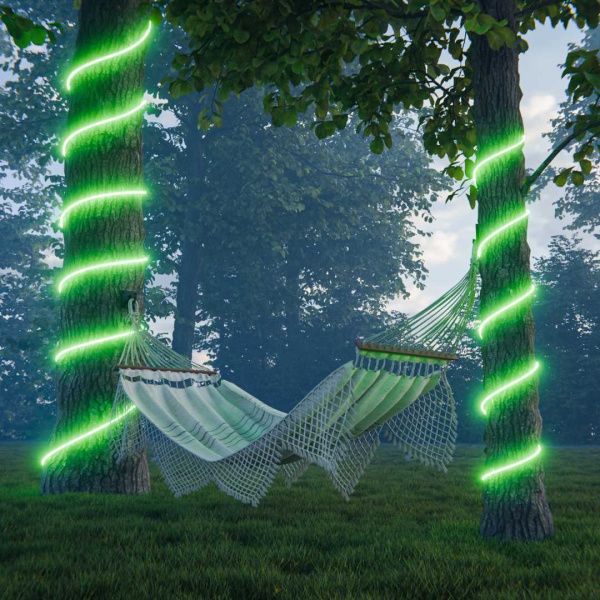 Комплект светодиодного НЕОНа Apeyron 220В, 6Вт/м, зеленый, smd 2835, 144д/м, круглый,  d=14мм, 10м, IP65 (сетевой шнур, заглушка, крепеж - 10шт) 10-11