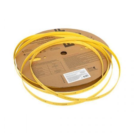 Термоусаживаемая трубка ТУТ нг 12/6 желтая рулон EKF PROxima