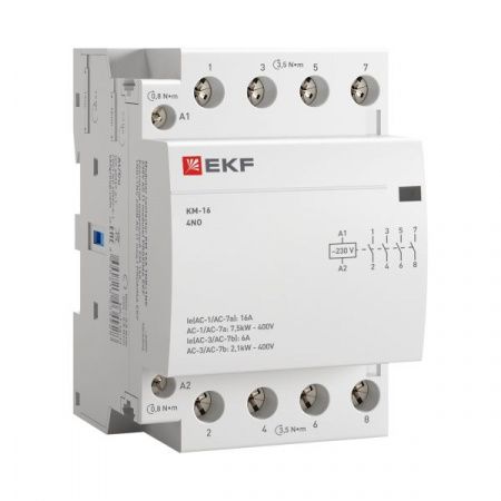 Контактор модульный КМ 16А 4NO 230В АС (3 мод.) PROXIMA EKF