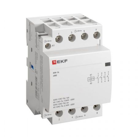 Контактор модульный КМ 16А 4NO 230В АС (3 мод.) PROXIMA EKF