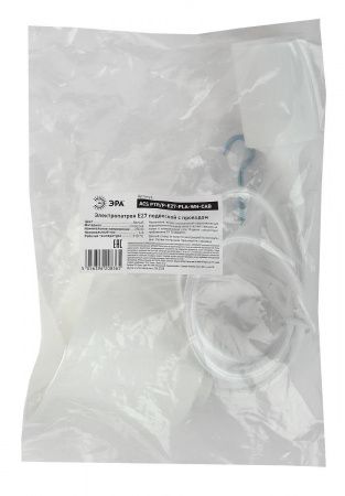 Патрон с подвесом ЭРА белый ACS PTR/P-E27-PLA-WH-CAB Б0048038