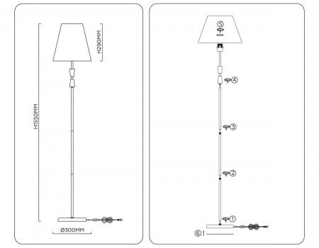 Торшер Ambrella light High light LH75059