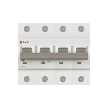 Автоматический выключатель ВА 47-125 4P 10А (D) 15кА PROXIMA EKF