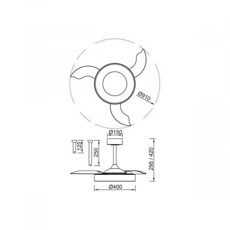 Люстра-вентилятор Mantra NISEKO FAN S 9012