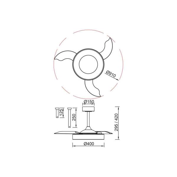Люстра-вентилятор Mantra NISEKO FAN S 9012