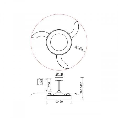 Люстра-вентилятор Mantra NISEKO FAN M 9091