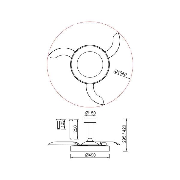 Люстра-вентилятор Mantra NISEKO FAN M 9011