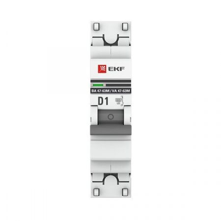 Автоматический выключатель ВА 47-63M 1P 1А (D) 6кА без теплового расцепителя PROxima EKF