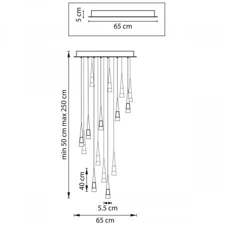 Подвесная светодиодная люстра Lightstar Cone 757161