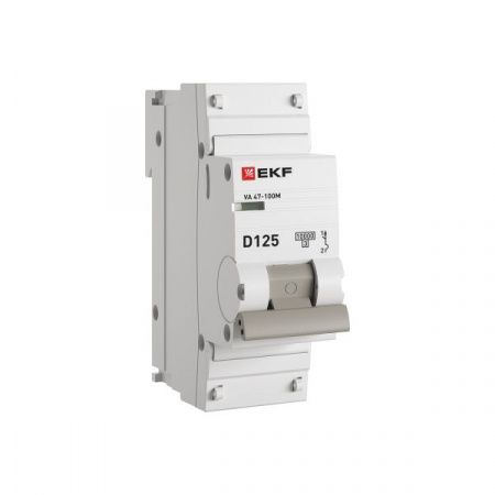 Автоматический выключатель ВА 47-100M 1P 125А (D) 10kA без теплового расцепителя EKF PROXIMA