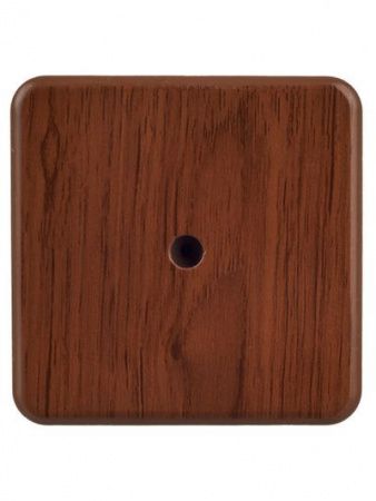 Коробка распаячная КМ41212-05 для открытой проводки безгалогенная (HF) 75х75х20мм дуб (6 клемм 6мм2) IEK