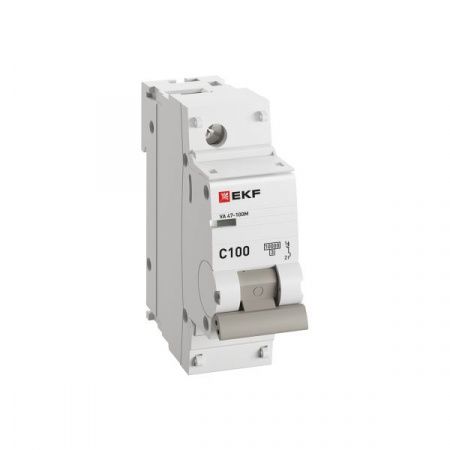 Автоматический выключатель ВА 47-100M 1P 100А (C) 10kA без теплового расцепителя EKF PROXIMA