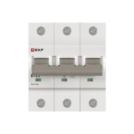 Автоматический выключатель ВА 47-125 3P 125А (D) 15кА PROXIMA EKF