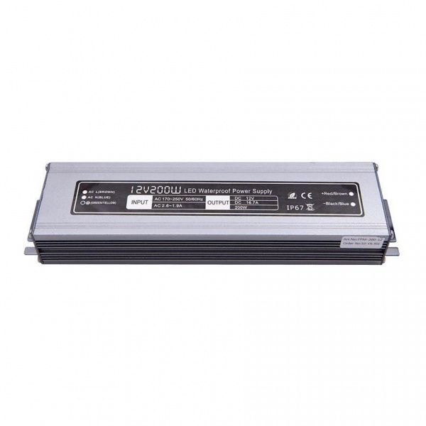 Блок питания SWG 12V 200W IP67 16,7A MTPW-200-12 001277