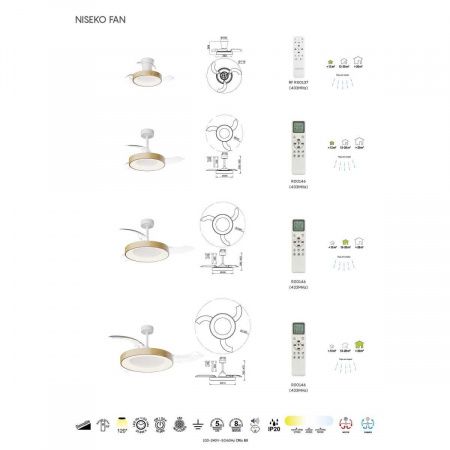 Люстра-вентилятор Mantra NISEKO FAN XS 9090