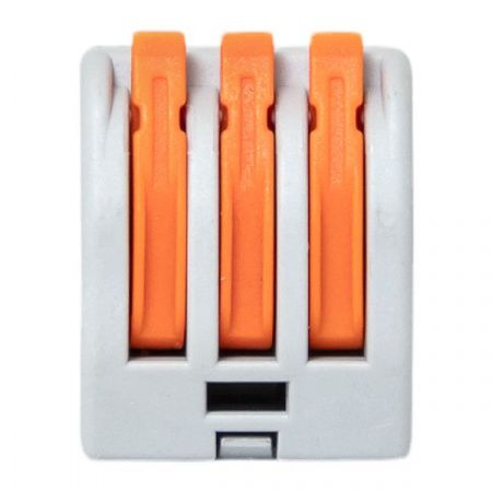 Клемма СМК 222-413 с рычагом 3 отверстия 0,08-2,5(4,0) мм2 EKF PROxima