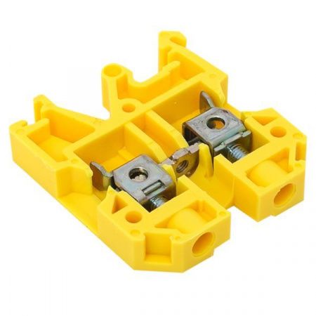 Клемма проходная винтовая JXB 6 мм2 желтая EKF
