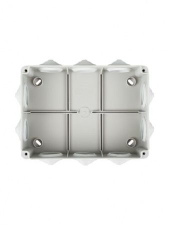 Коробка распаячная КМ41242 для открытой проводки безгалогенная (HF) 150х110х70мм IP55 10 гермовводов серая IEK