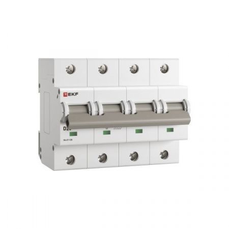 Автоматический выключатель ВА 47-125 4P 20А (D) 15кА PROXIMA EKF