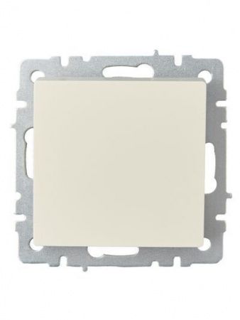 BRITE Выключатель 1-клавишный проходной 10А ВС10-1-6-БрКр бежевый IEK